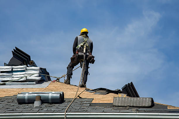 Professional Roofing technician working in North Providence, RI
